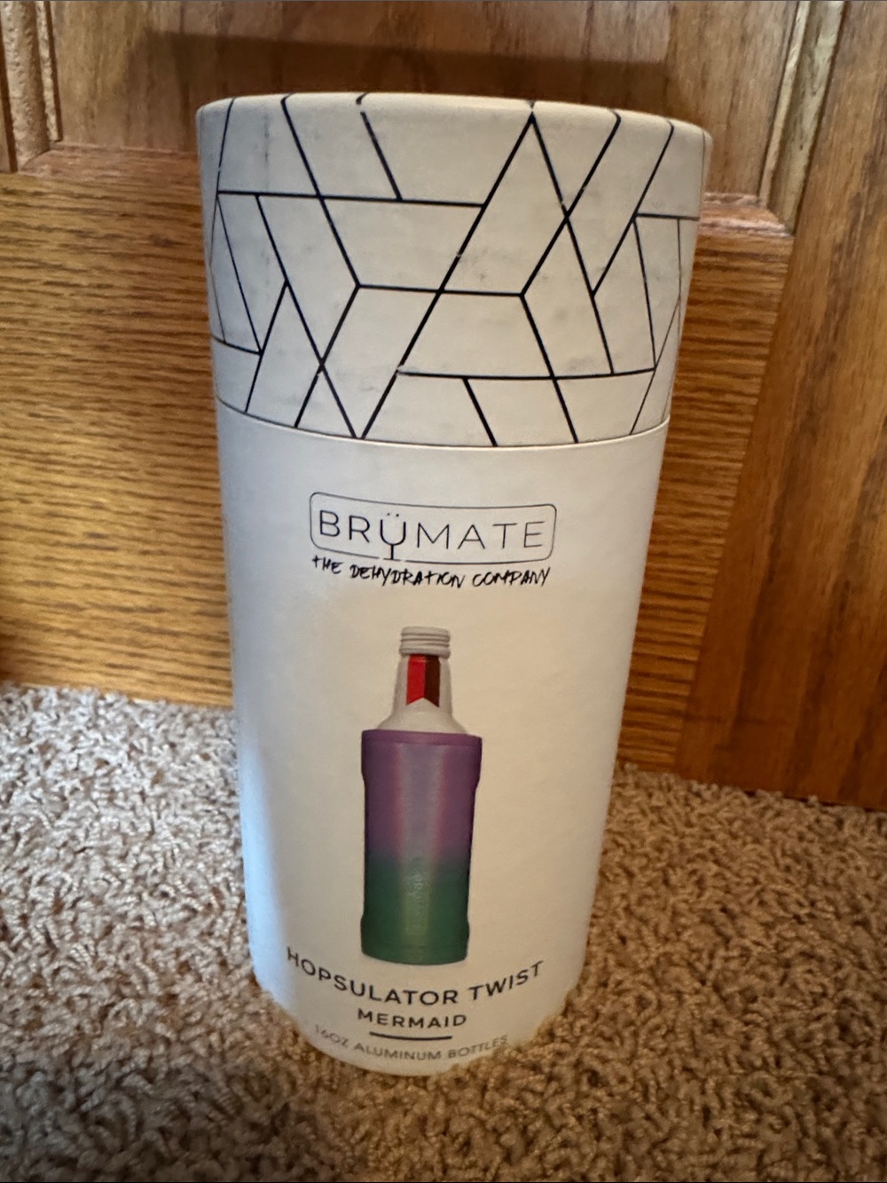 BrüMate Hopsulator Twist Bottle Cooler — Mermaid (Green & Purple)